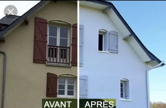 Reprise de peinture sur murs farinants et plafonds marqués – S.k peinture
