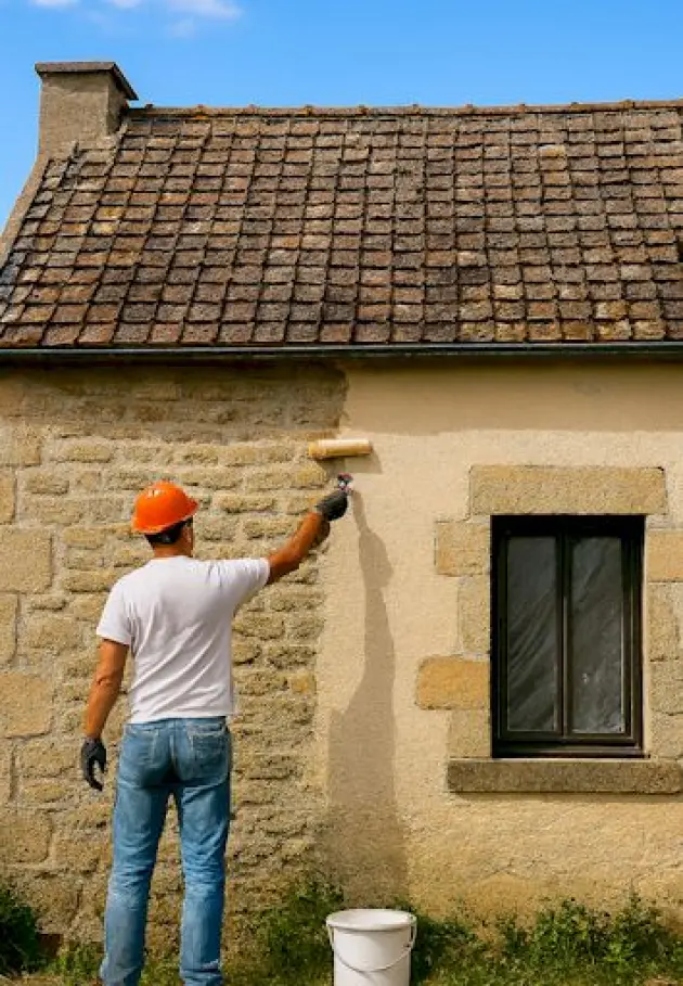 Façade humide à Reims : peinture qui cloque et se décolle – S.k peinture
