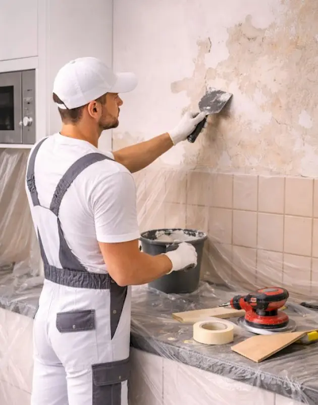 Préparation de façade et finitions sur boiseries extérieures – S.k peinture
